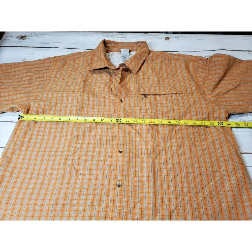 The North Face Shirt Mens XL Short Sleeve Hiking Button Down Nylon Outdoor‎